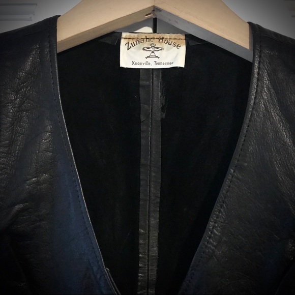 Vintage Genuine Leather Vest - Picture 2 of 10